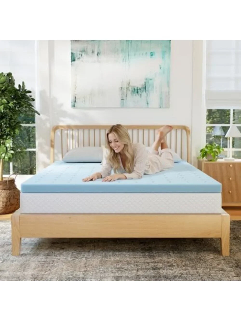 3-Inch Cooling Gel Infused Memory Foam Mattress Topper for Ultimate Comfort